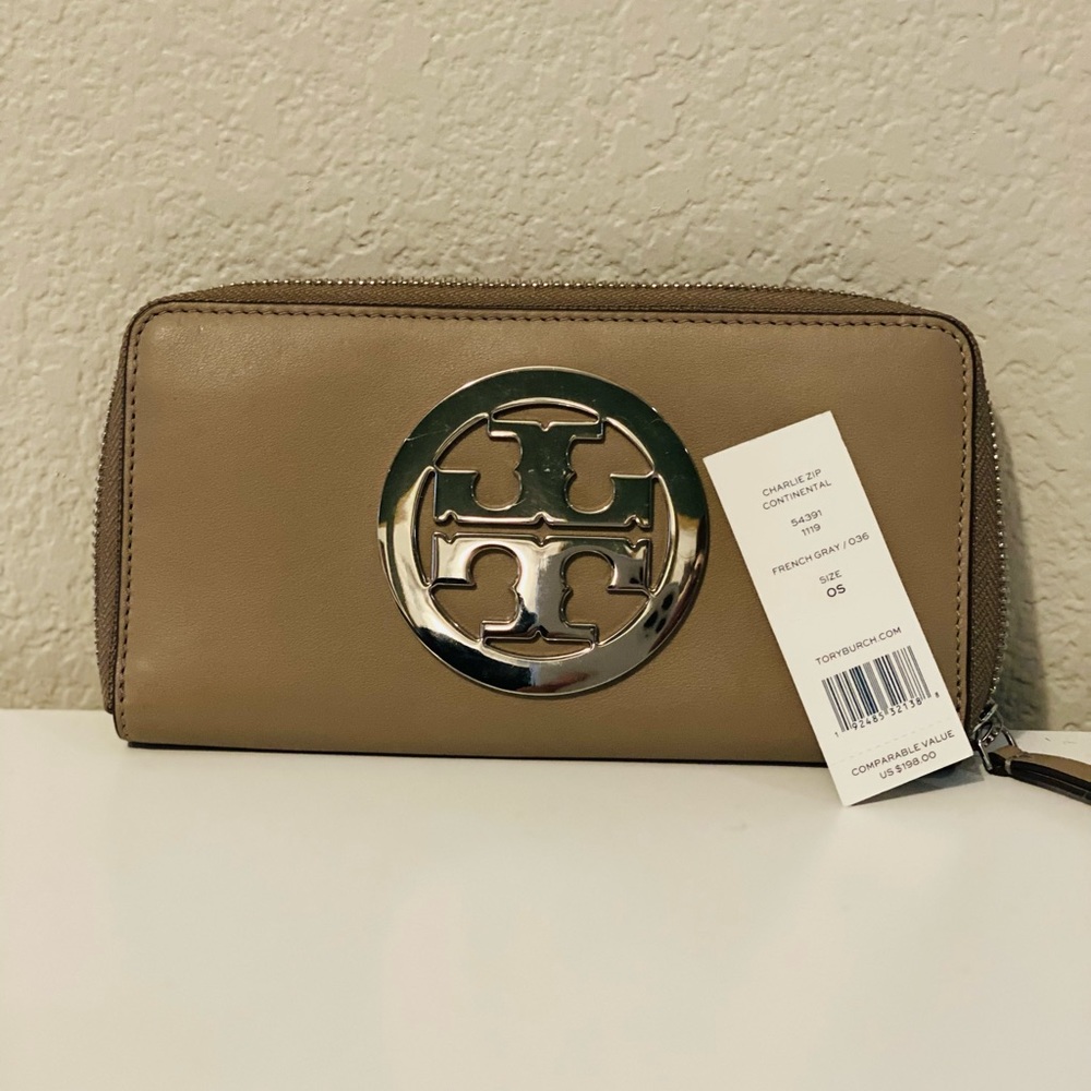 Tory Burch Taupe Envelope Wallet NWT